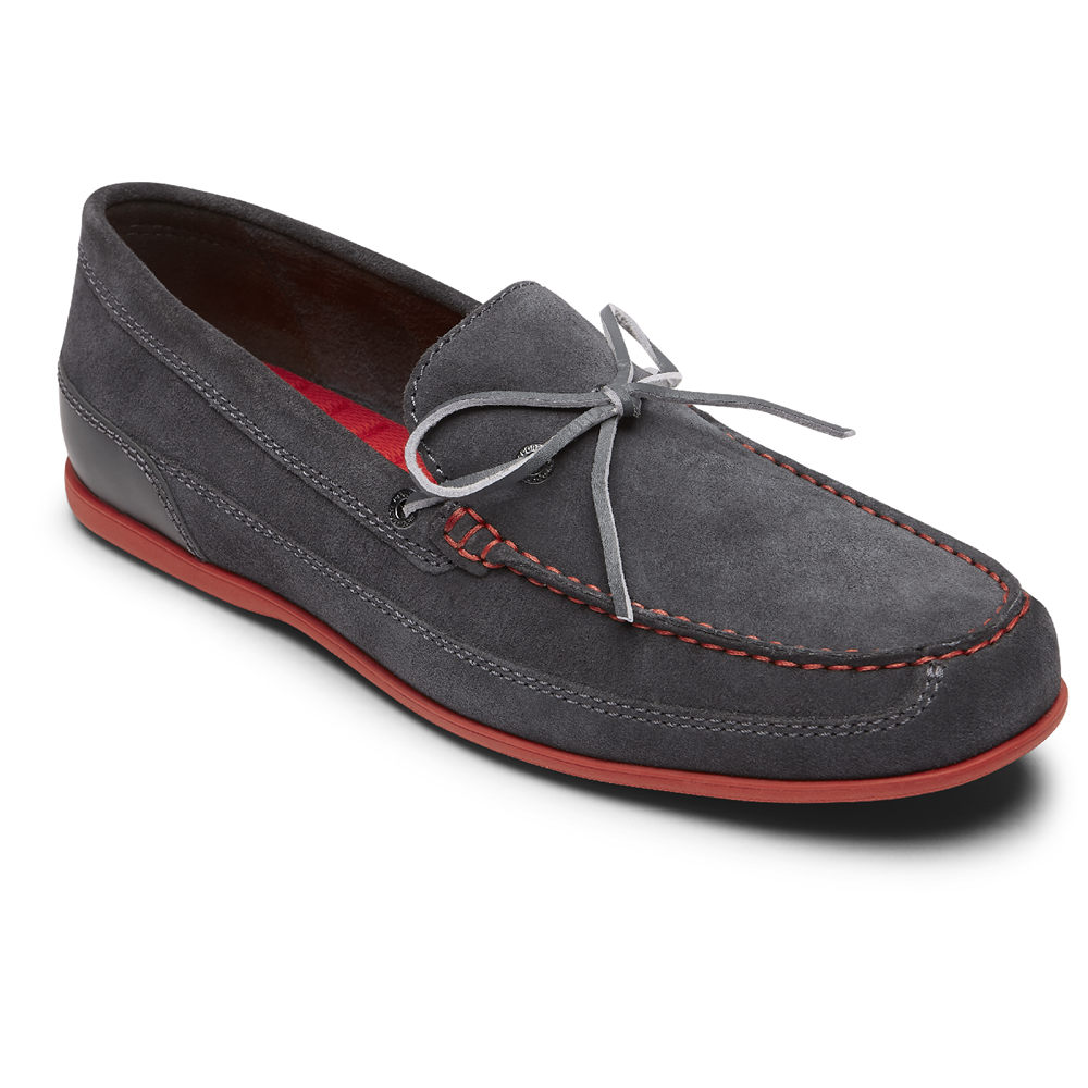 Rockport Singapore Mens Loafers - Malcom Tie Dark Grey - RZ6543012